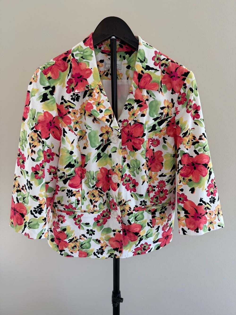 Studio Works Floral Blazer Size PL Multicolor